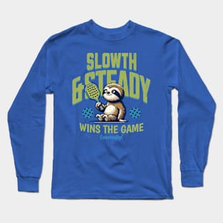 Slowth And Steady Funny Sloth Tee Long Sleeve T-Shirt